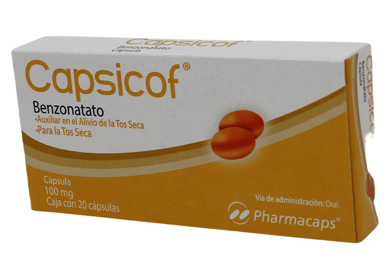 Capsicof Benzonatato 100 Mg 20 Capsulas Farmacias Klyns