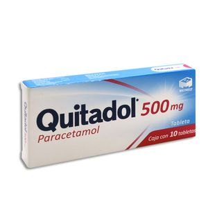 Quitadol Paracetamol 500 mg 10 Tabletas