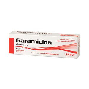 Garamicina 80 mg / 2 mL Solucion Inyectable 1 Jeringa Prellenada