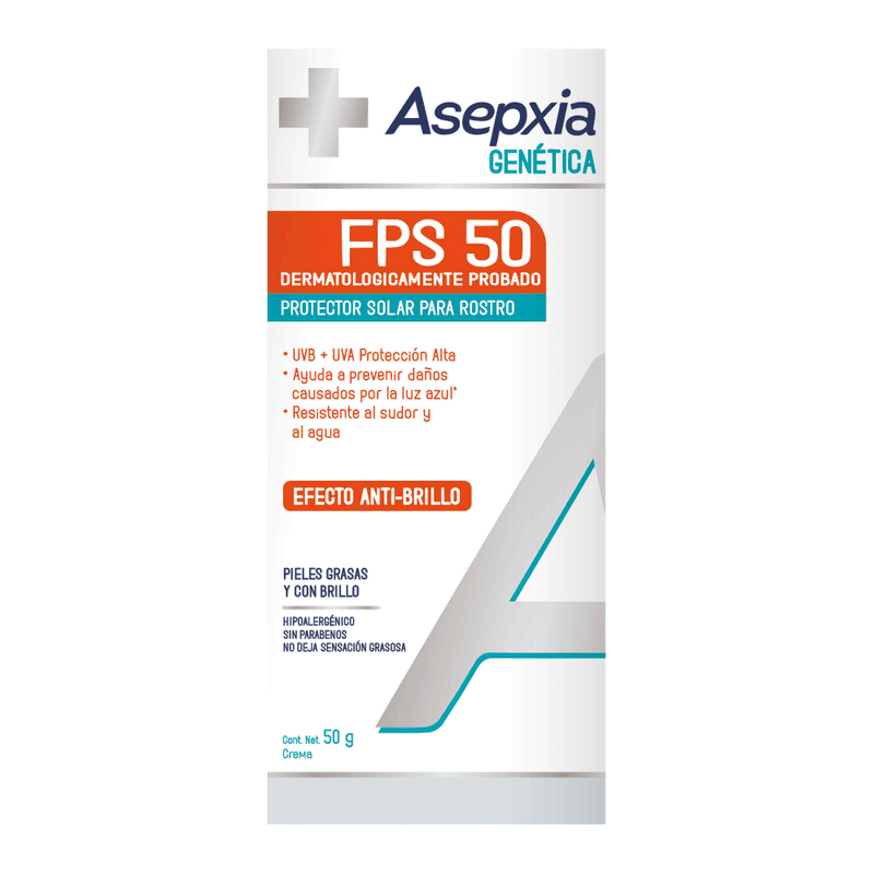 Protector-Solar-Asepxia-Genetica-FPS-50-Efecto-Anti-Brillo-50-g