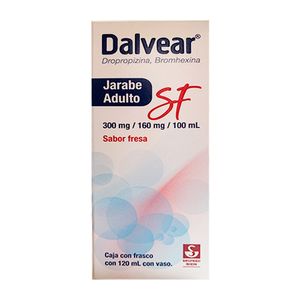 Dalvear SF Jarabe Adulto 300 mg / 160 mg / 100 mL Frasco con 120 mL