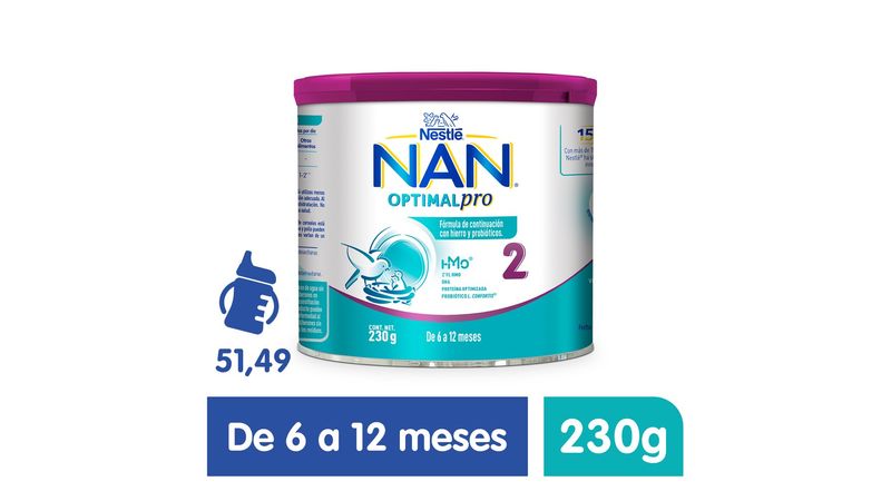 Fórmula de continuación Nan optimal pro 2 de 6 a 12 meses 1.2 kg