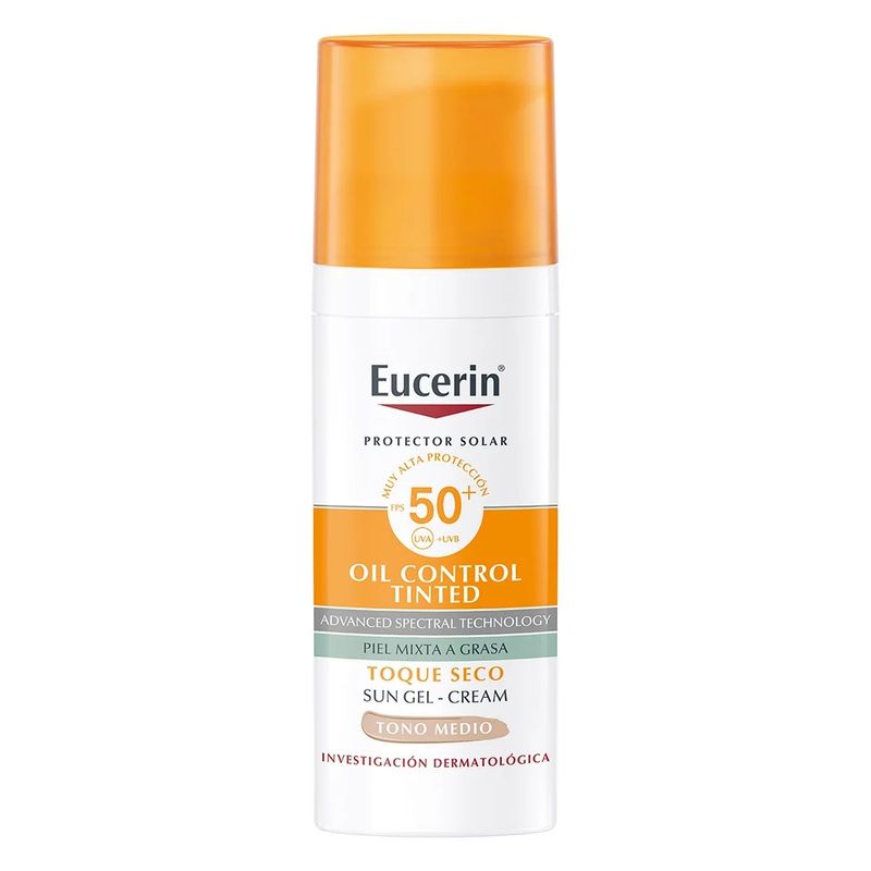 Eucerin-Protector-Solar-FPS50--Oil-Control-Tinted-Toque-Seco-Tono-Medio-50-mL