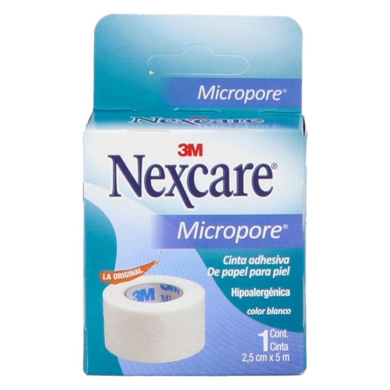 Cinta-Adhesiva-Nexcare-Micropore-Blanca-2.5cm-x-5m-1-PiezaCinta-Adhesiva-Nexcare-Micropore-Blanca-2.5cm-x-5m-1-Pieza