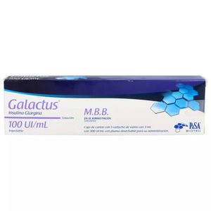 Galactus Solucion Inyectable 100 UI/mL 1 Cartucho con 3 mL