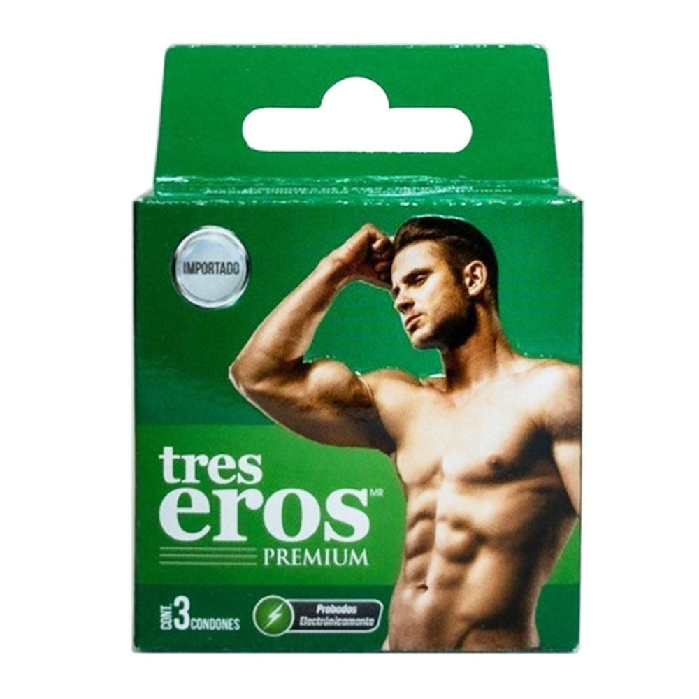 Preservativo Tres Eros Premium 3 Piezas Farmacias Klyns 7390