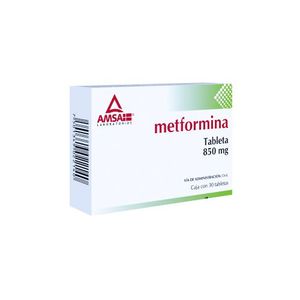 Metformina Amsa 850 mg 30 Tabletas