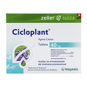 Cicloplant 40 mg 30 Tabletas