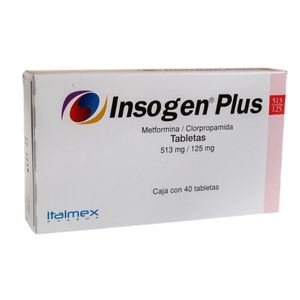Insogen Plus 513 mg / 125 mg 40 Tabletas