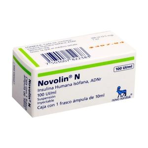 Novolin N 100 UI/mL 1 Ampula de 10 mL