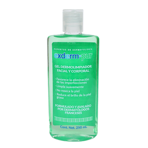 Gel Dermolimpiador Facial y Corporal Exderm Pur 250 mL