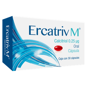 Ercatriv Calcitriol 0.25 mcg 30 Capsulas