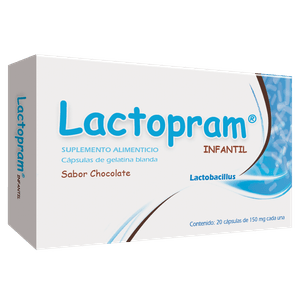 Lactopram Infantil Lactobacillus 150 mg 20 Capsulas