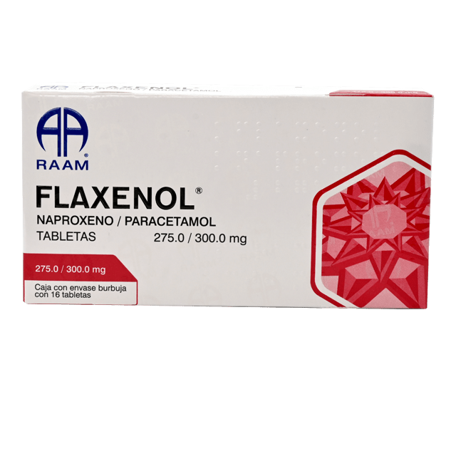 Flaxenol Naproxeno 275 mg / Paracetamol  300 mg 16 Tabletas