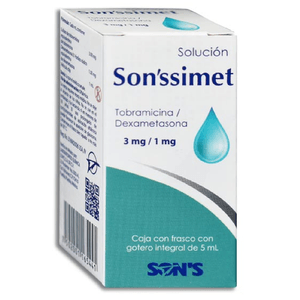 Son'ssimet Solucion Tobramicina 3 mg / Dexametasona 1 mg Frasco con 5 mL