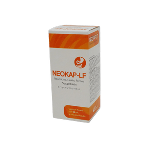 Neokap-LF Suspension Neomicina 0.71 mg / Caolin 20 mg / Pectina 1 g Frasco con 90 mL