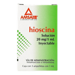 HioscinaSolucionInyectable20mg1mL3Ampolletasde1mL