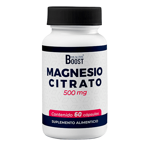 Magnesio Citrato 500 mg Healthy Boost Suplemento Alimenticio 60 Capsulas