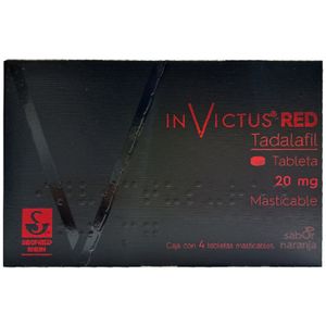 Invictus Red 20 mg 4 Tabletas