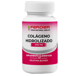 Colageno Hidrolizado 500 mg Ferdier Suplemento Alimenticio 60 Capsulas