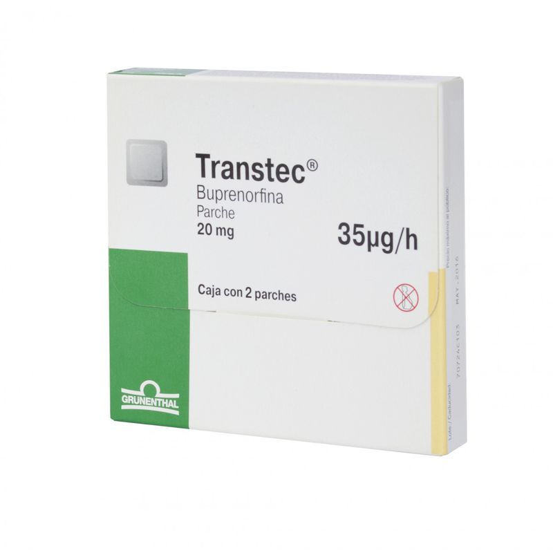 Transtec Parche 20 mg 2 Parches - Farmacias Klyns