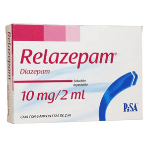 Relazepam Solucion Inyectable 10 mg / 2 mL 6 Ampolletas de 2 mL