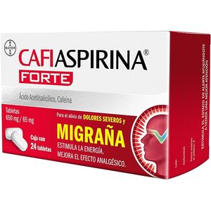 Cafiaspirina Forte 650 mg / 65 mg 24 Tabletas
