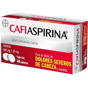 Cafiaspirina 500 mg / 30 mg 40 Tabletas