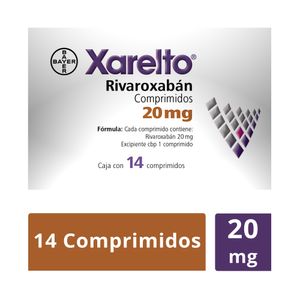 Xarelto 20 mg 14 Tabletas