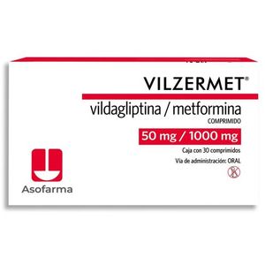 Vilzermet 50 mg / 1000 mg 30 Comprimidos