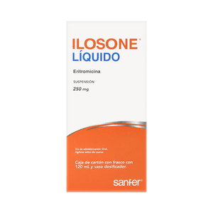 Ilosone Liquido 250 mg Frasco con 120 mL