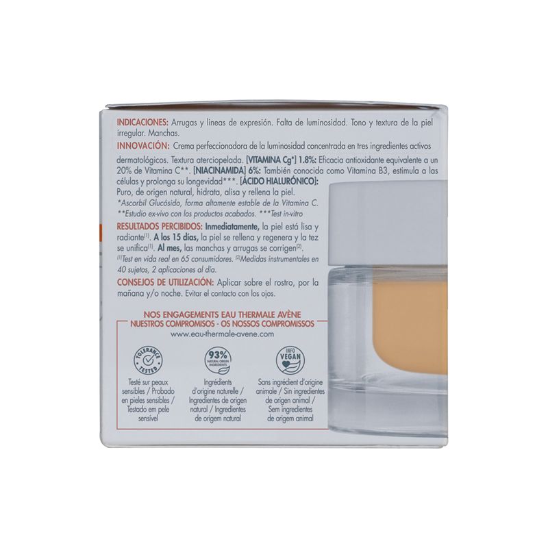 CremaIntensivaLuminosidadVitaminActivCgAvene50mL