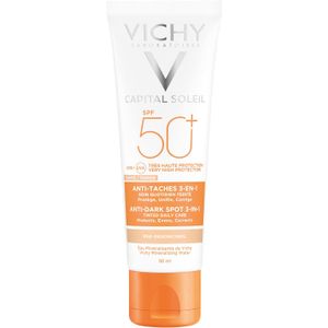Protector Solar Anti Manchas Ideal Soileil Vichy Anti Dark 3 en 1 FPS50+ 50 mL