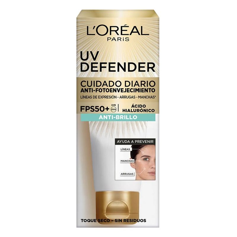 Crema-Facial-Loreal-UV-Defender-FPS50--Anti-Brillo-40-gCrema-Facial-Loreal-UV-Defender-FPS50--Anti-Brillo-40-g