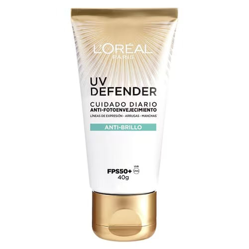 CremaFacialLorealUVDefenderFPS50AntiBrillo40g