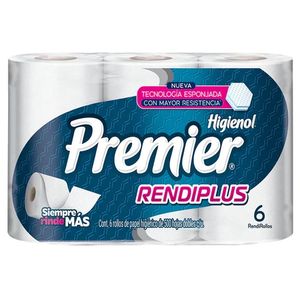 Higienico Premier Rendiplus 500 Hojas 6 Rollos