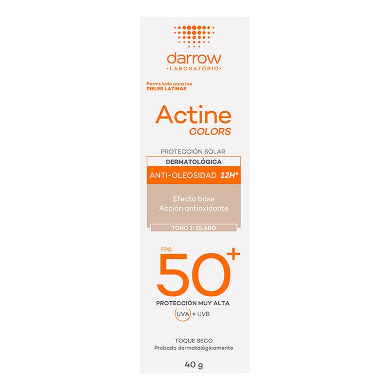 Portector-Solar-Darrow-Actine-Colors-Tono-1-Claro-40-g