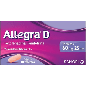 Allegra D 60 mg / 25 mg 10 Tabletas