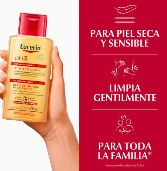 EucerinAceiteDeDuchaPH5PielSecaySensible200mL