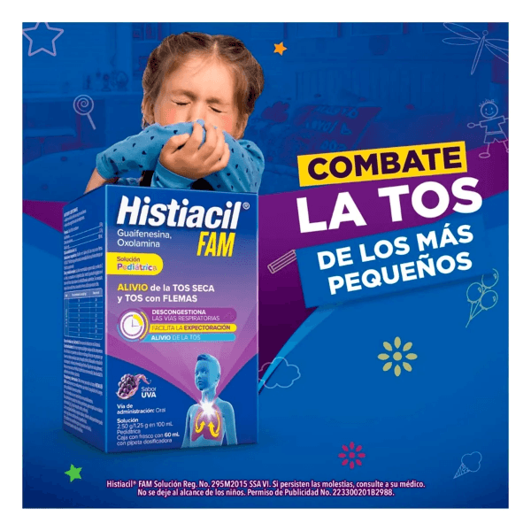 HISTIACIL FAM SOL. PEDIÁTRICA Fco. 60 ML. 2.50-1.25 G/100 ML.