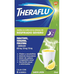 Theraflu Exthegran 650 mg / 20 mg / 10 mg 6 Sobres