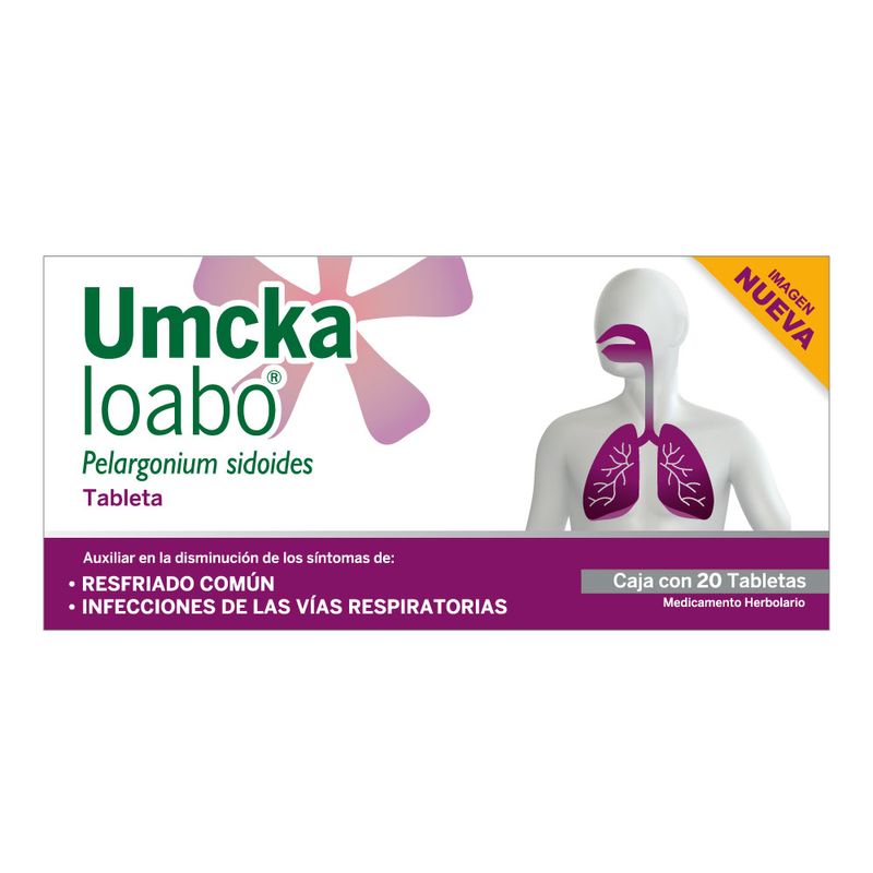 Umckaloabo 20 mg 20 Tabletas