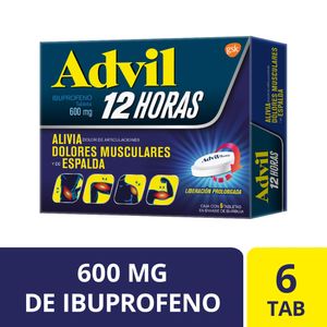 Advil 12 Horas 600 mg 6 Tabletas