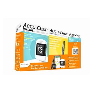 Kit Glucometro Accu-Chek Instant + Punciador Softclix + 50 Tiras Reactivas