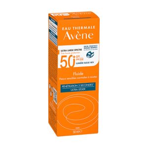Protector Solar Avene Fluido Sin Color FPS 50+ 50 mL