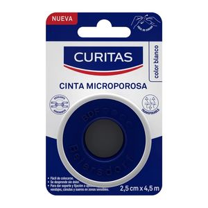 Cinta Microporosa Curitas Color Blanco 2.5cm X 4.5m
