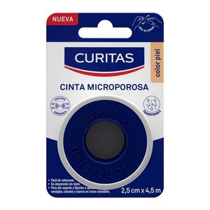 Cinta Microporosa Curitas Color Piel 2.5cm X 4.5m