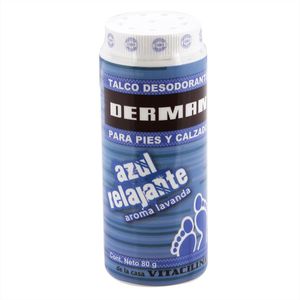 Talco Desodorante Derman Azul Relajante 80 g