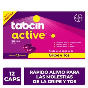 Tabcin Active 325 mg / 10 mg 12 Capsulas