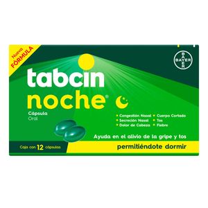 Tabcin Noche 325 mg / 10 mg 12 Capsulas